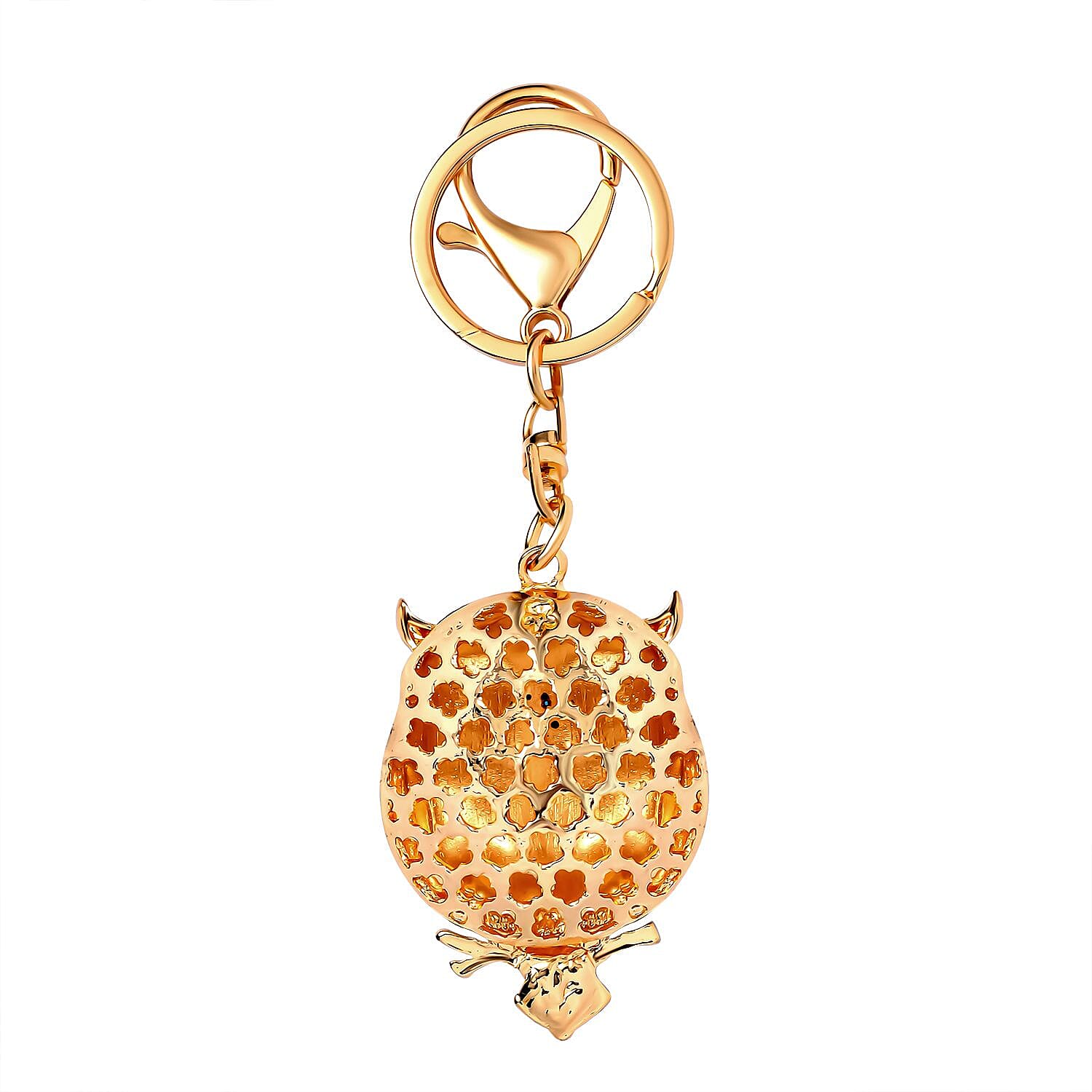 Set of 3 Sparkling Crystal Keychains With Different Designs (Snowman, Fairy, and Owl) - Multi