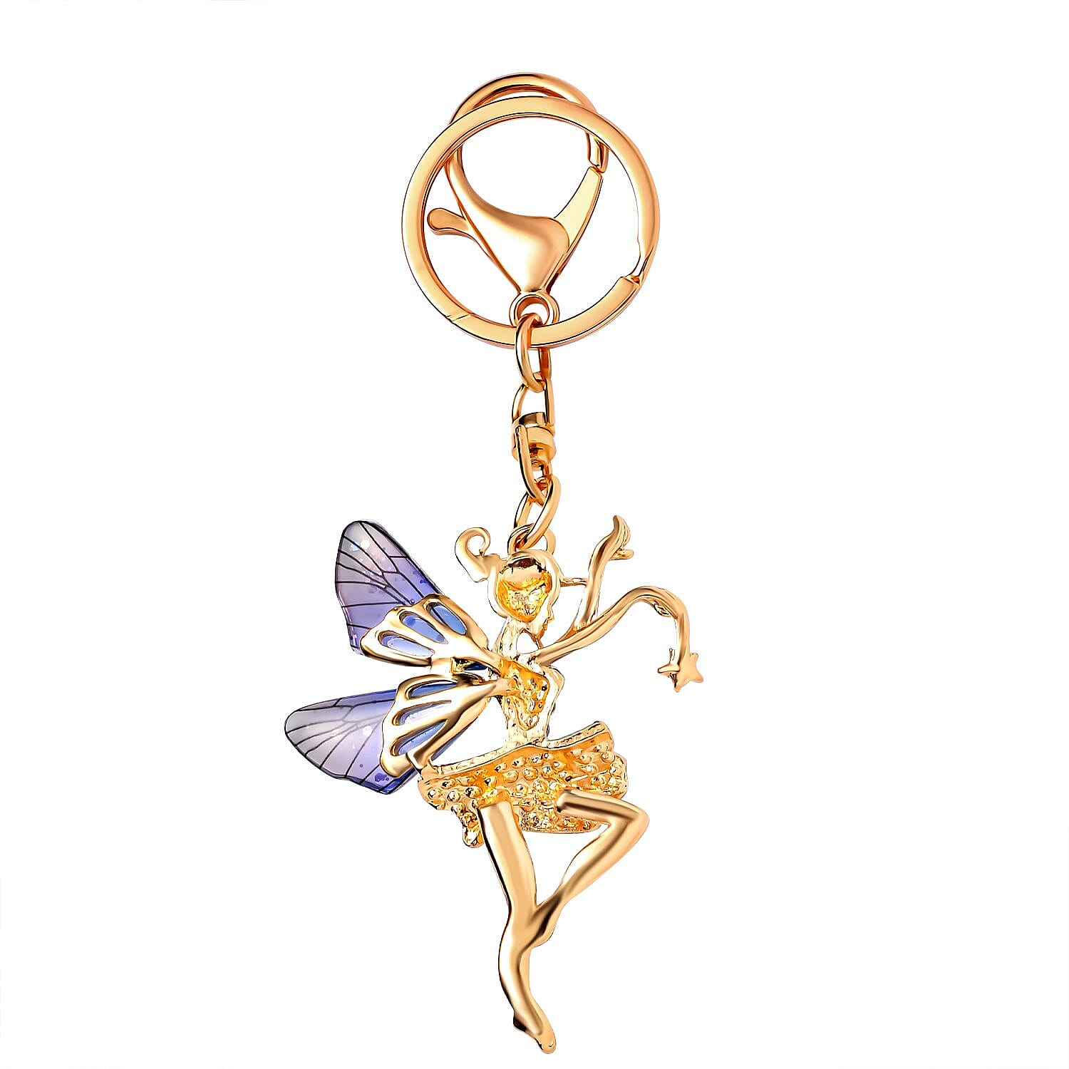 Set of 3 Sparkling Crystal Keychains With Different Designs (Snowman, Fairy, and Owl) - Multi