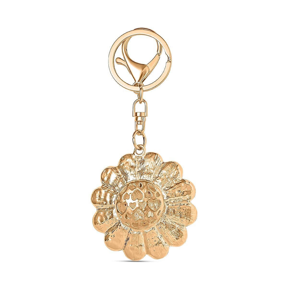 Set of 3 Keychains Decorated with Sparkling Rhinestones - (Sunflower, Owl, - Dragonfly)