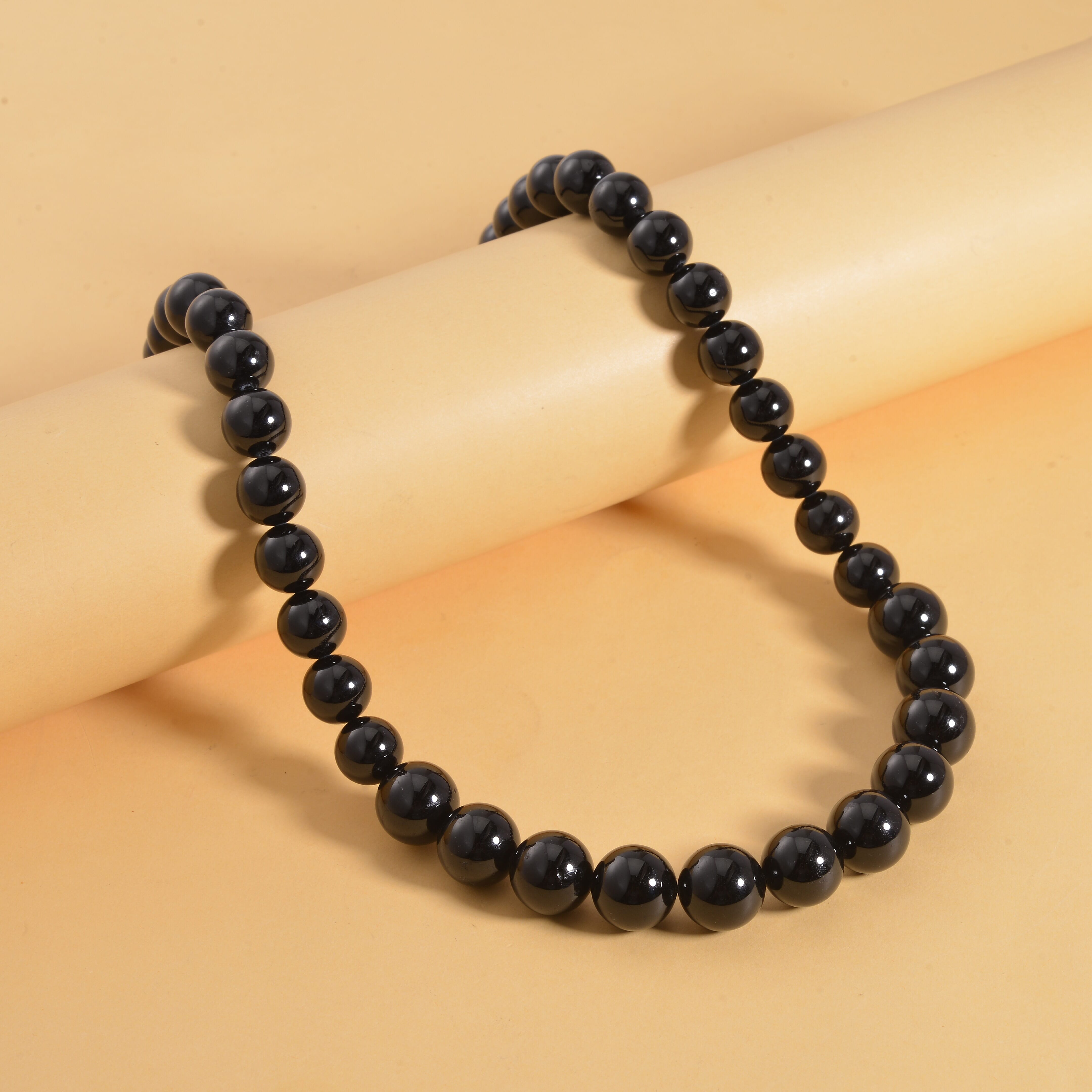One Time Deal Only- Black Tourmaline  Necklace (Size - 20) in Rhodium Overlay Sterling Silver 650.00 Ct.