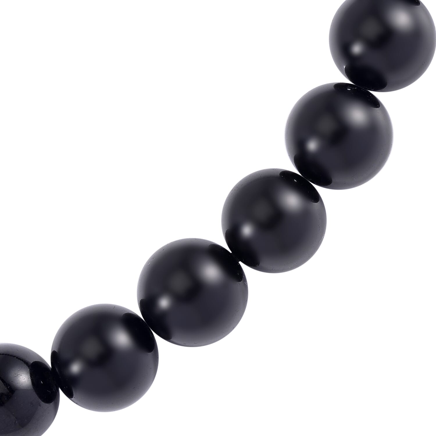 One Time Deal Only- Black Tourmaline  Necklace (Size - 20) in Rhodium Overlay Sterling Silver 650.00 Ct.