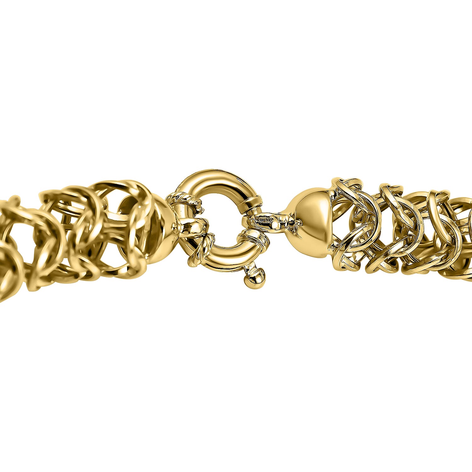 Maestro Collection  9K Yellow Gold Tessuto Byzantine Necklace (Size - 20), Gold Wt. 19.00 Gms