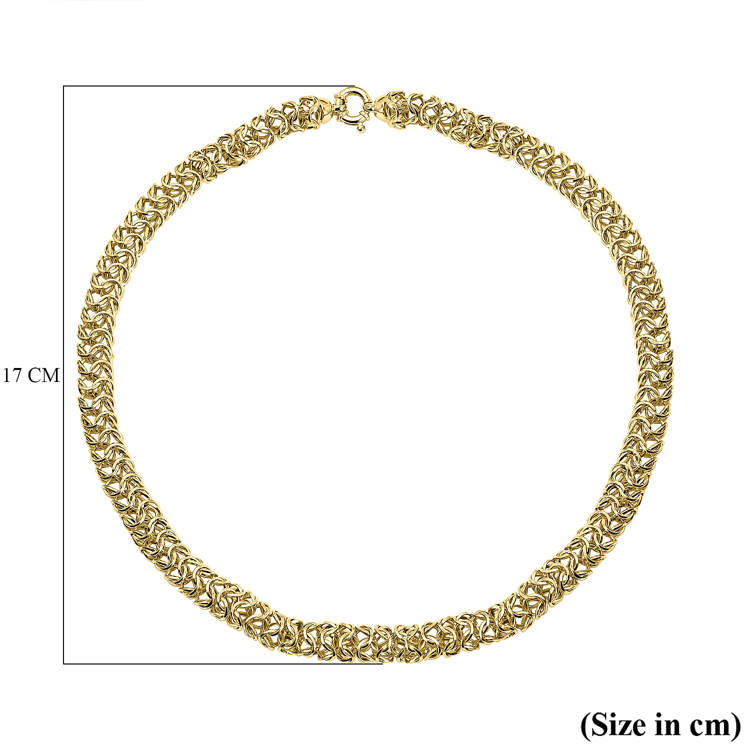 Maestro Collection  9K Yellow Gold Tessuto Byzantine Necklace (Size - 20), Gold Wt. 19.00 Gms