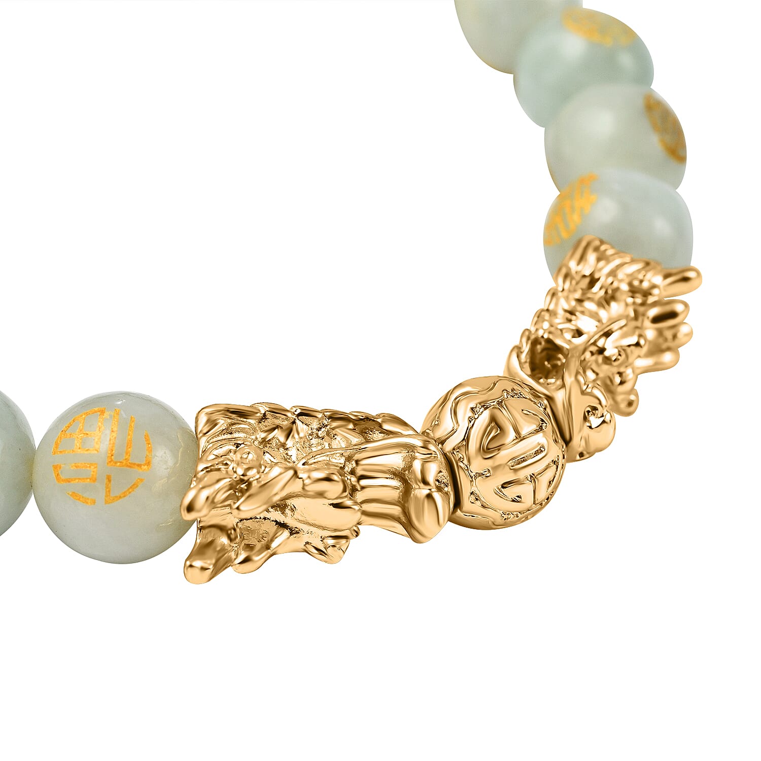 White Jade Beads Adjustable Bracelet (9-10mm) 105.00 Ct