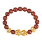 Multi Colour Jade Beads Bracelet 102.70 Ct with Feng Shui and PiXiu in Yellow Gold Tone