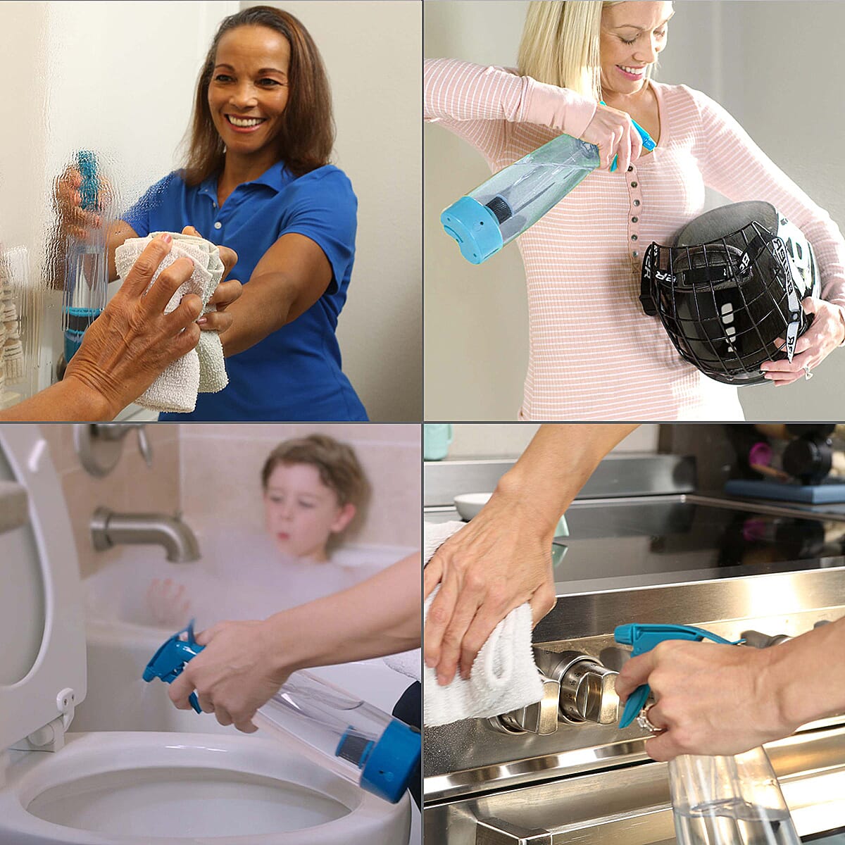 Exclusive 14 Piece H20 E3 Multi-Purpose Cleaning Kit with Surface Cleaner, Mop, Replacement Cloths PLUS Microfibre Cloths