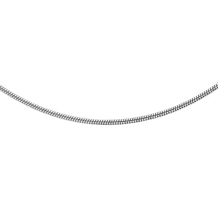 Sterling Silver 1Round Snake Chain 18 Inch