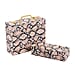 Set of 2 - PU Snake Skin Pattern Jewellery Box, Large , Small Box - Cream