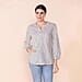 TAMSY Cotton Stripe Pattern Shirt - Black & White