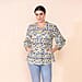 TAMSY Cotton Stripe Pattern Shirt - Black & White