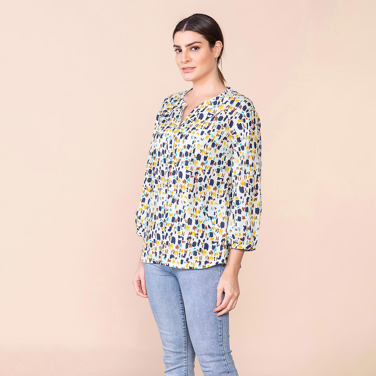 TAMSY Cotton Stripe Pattern Shirt - Black & White TAMSY Cotton Stripe Pattern Shirt - Black & White