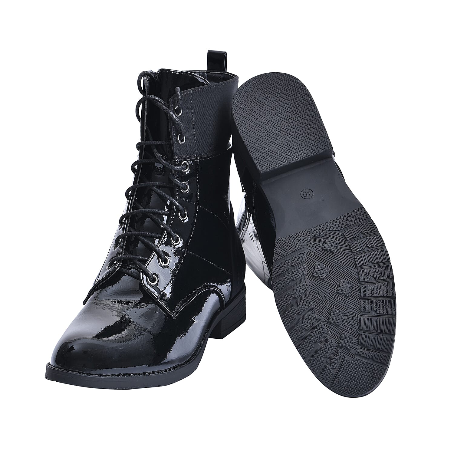 Lace up boots hot sale with side zipper