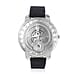 STRADA Japan Movement Carving Pattern Water Resistant Watch with Black Leather Strap