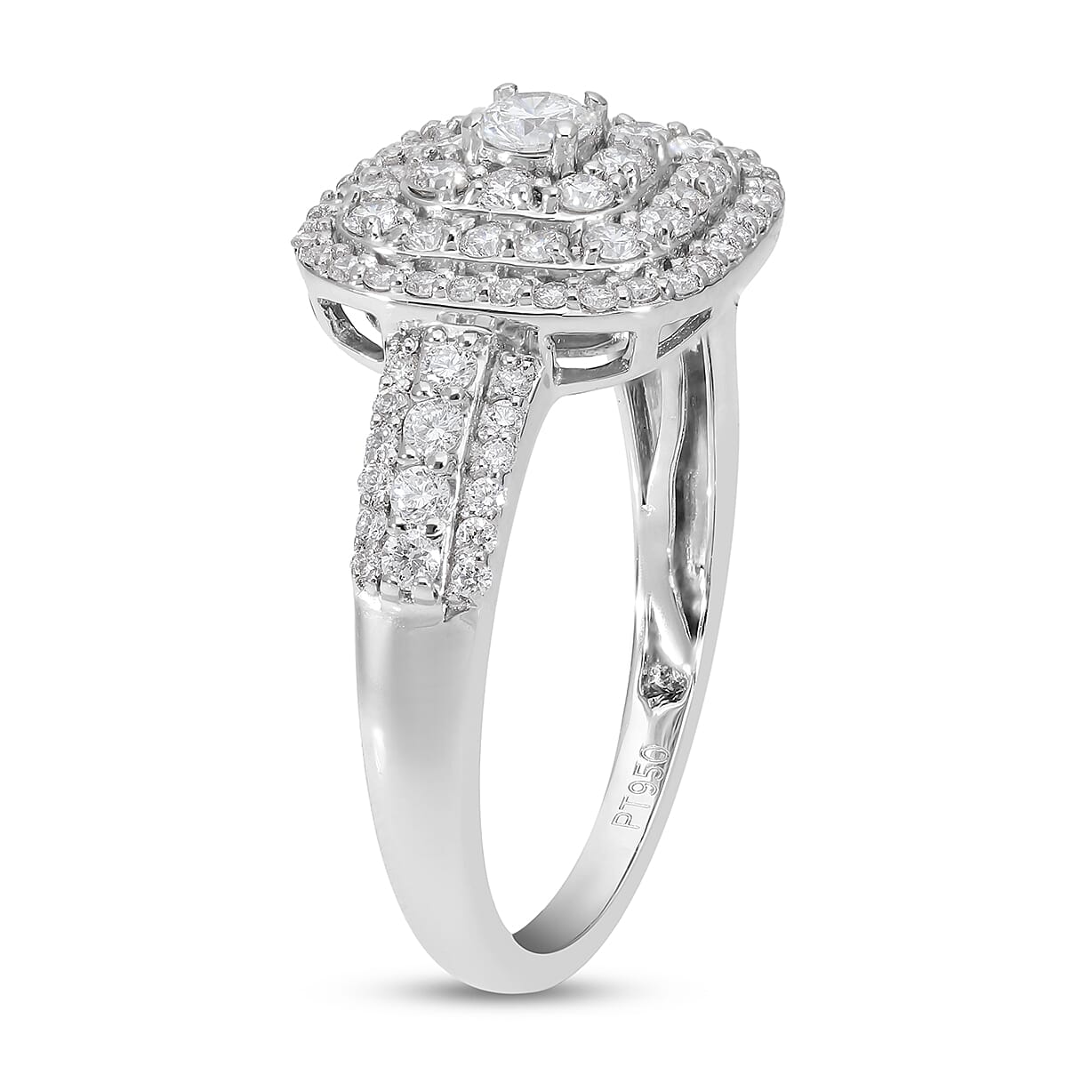 RHAPSODY 950 Platinum IGI Certified Diamond (VS-E-F) Ring 1.00 Ct.