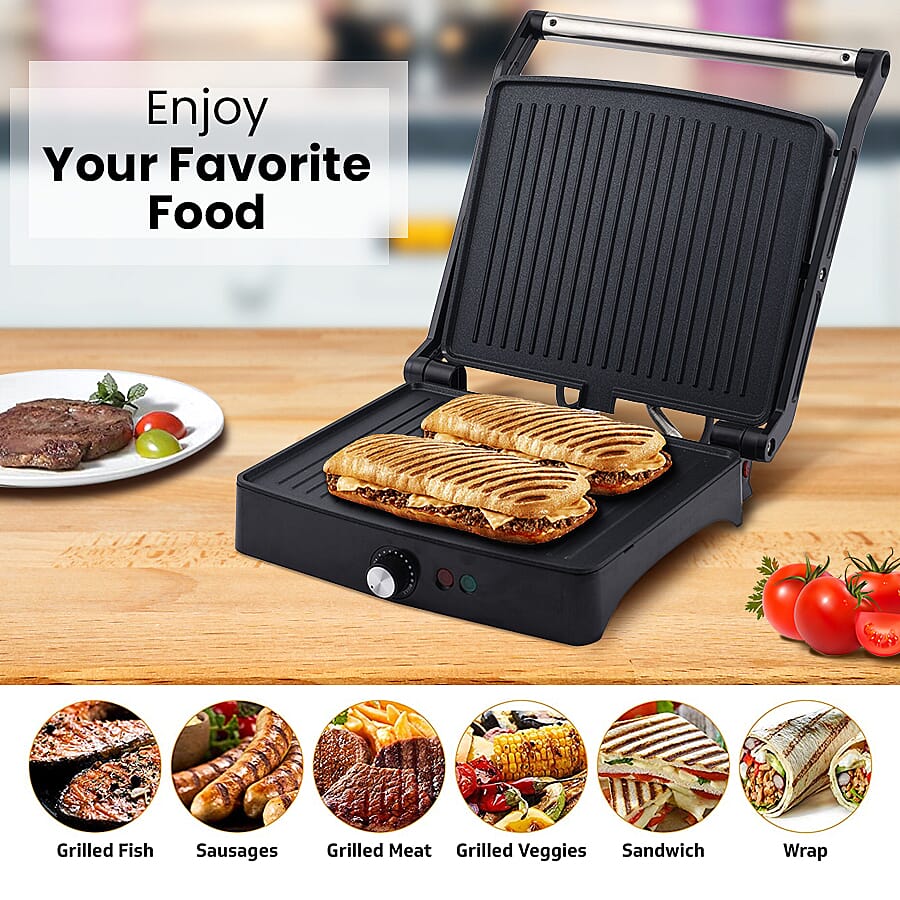 Homesmart - Low Fat Health Grill 180 Degree Grill with Temperature Control - 2000W