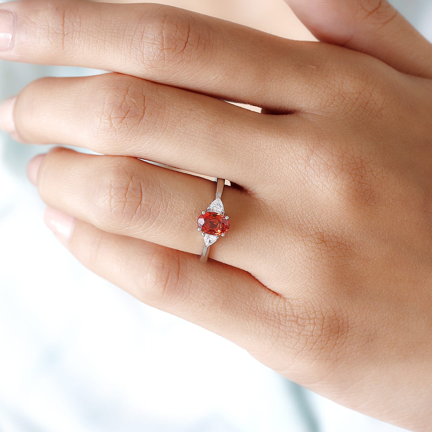 RHAPSODY 950 Platinum AAAA Songea Sapphire and Diamond (VS- E-F) Ring 1.10 Ct.