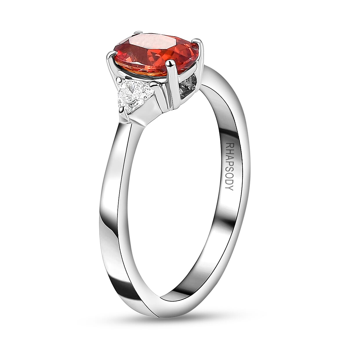 RHAPSODY 950 Platinum AAAA Songea Sapphire and Diamond (VS- E-F) Ring 1.10 Ct.