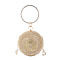 Crystal Decorative Ball Clutch Bag with Chain Strap - Gold