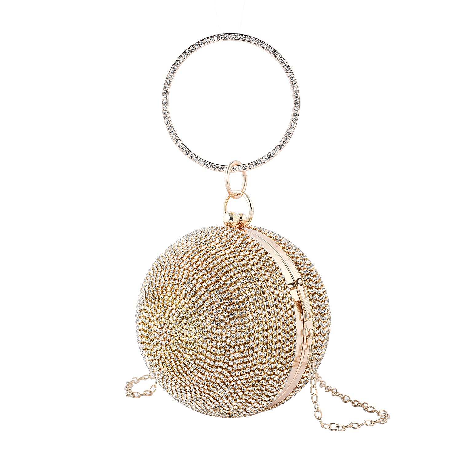 Gold ball hot sale clutch bag