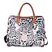 Large size Leopard Pattern Tote Bag with Handle Drop and Shoulder Strap  Black and White