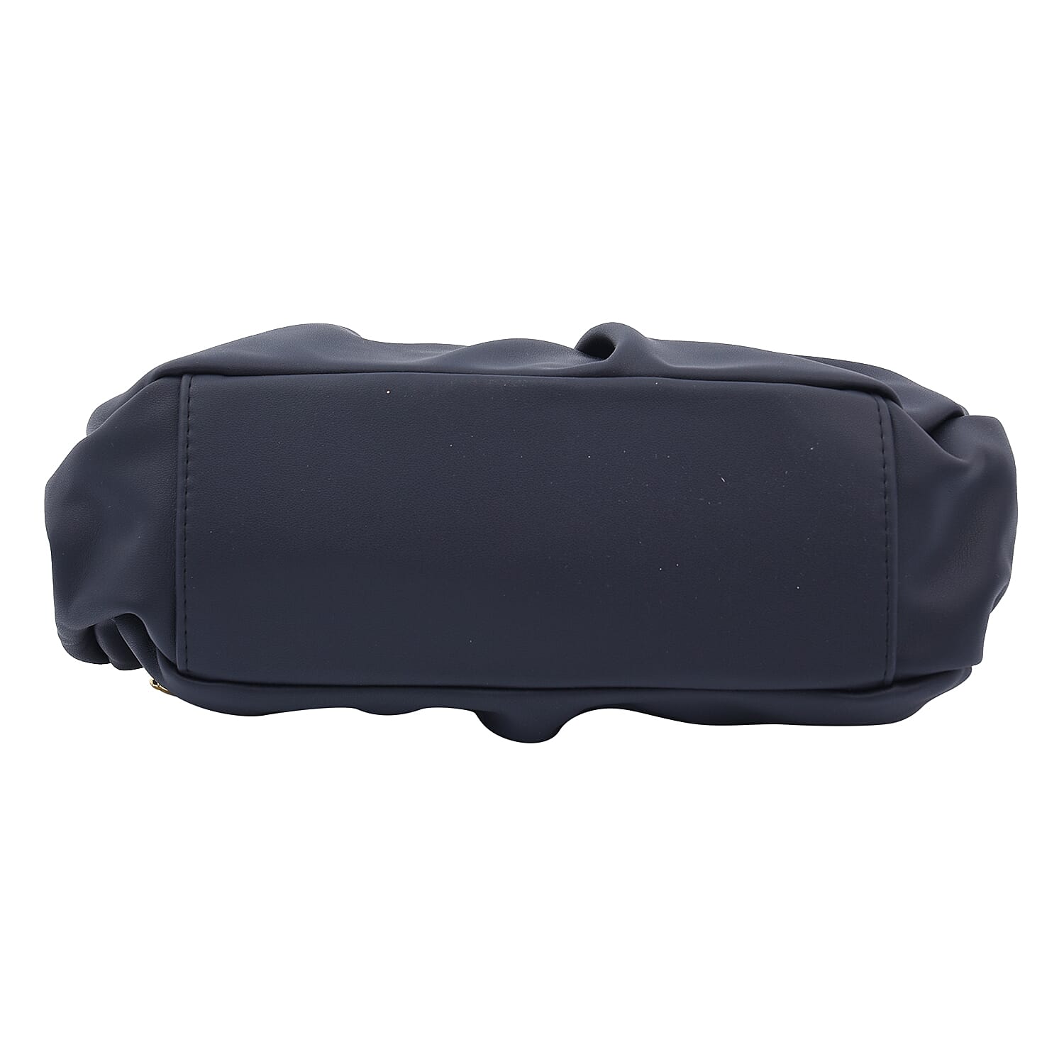 Clutch Bag with Metallic Lock and Long Chain Strap (Size 28x18x9Cm) - Navy