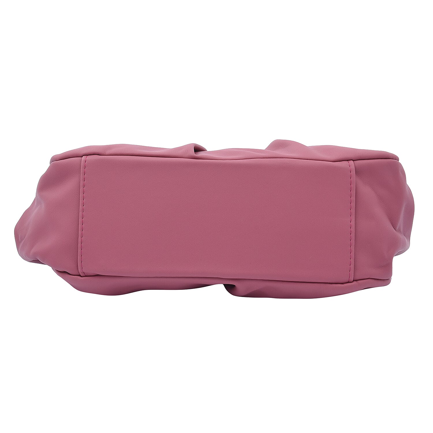 Clutch Bag with Metallic Lock and Long Chain Strap (Size 28x18x9Cm) - Cerise Pink