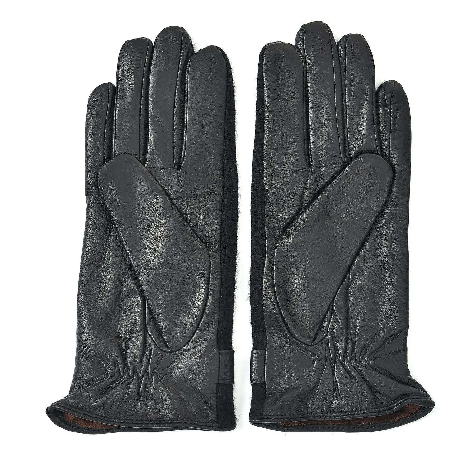 Genuine leather gloves - Black