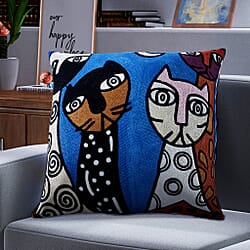 Cushion cover with full emb with zipper Picasso Embroidery 