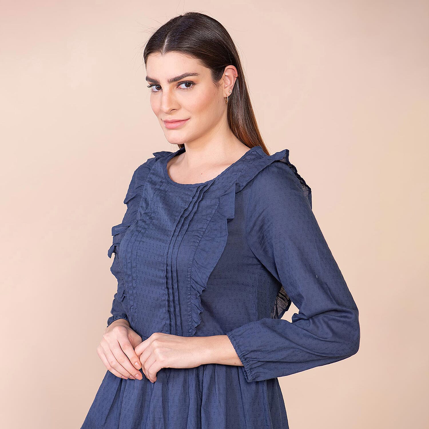 TAMSY Cotton Plain Top - Brilliant Blue