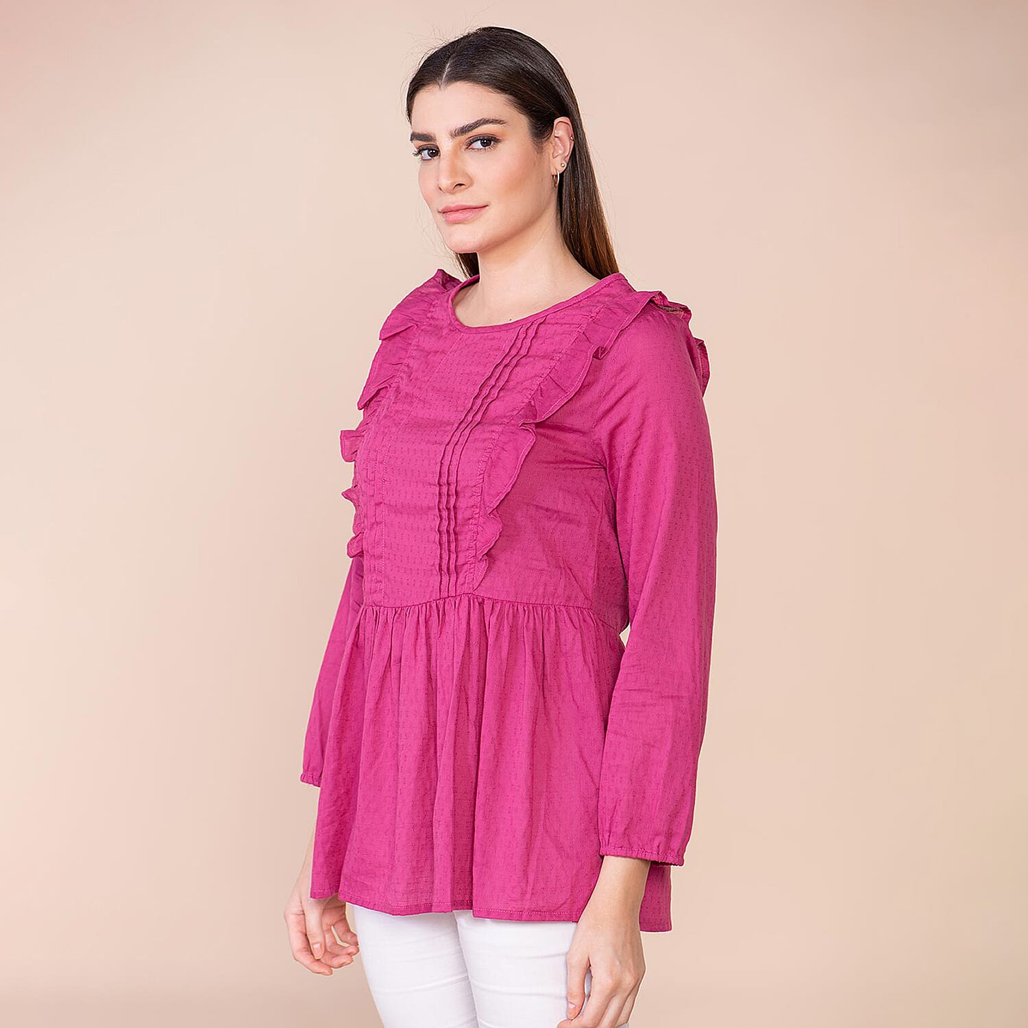 TAMSY Cotton Plain Top - Brilliant Blue