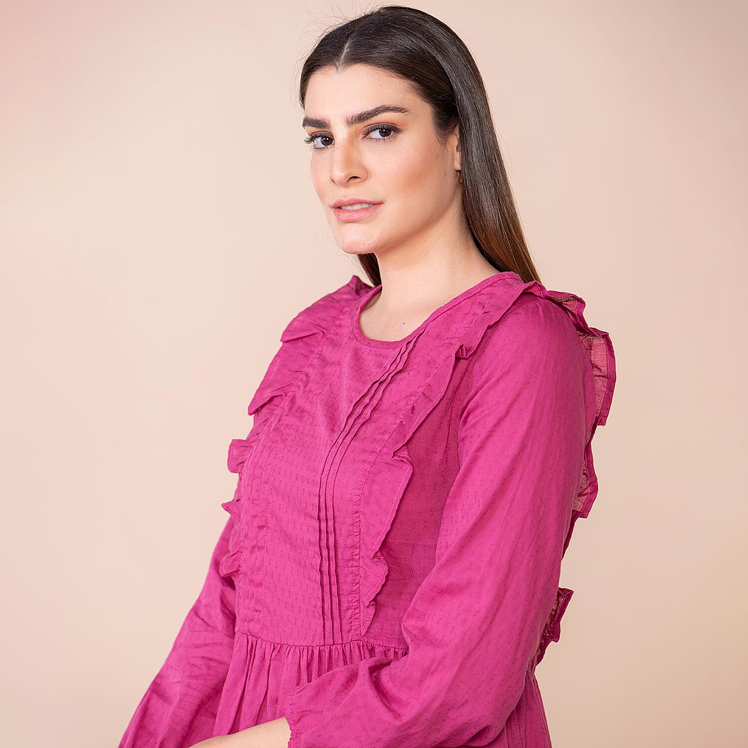 TAMSY Cotton Plain Top - Brilliant Blue