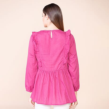 TAMSY 100% Cotton Plain Top (Size 10) - Malaga