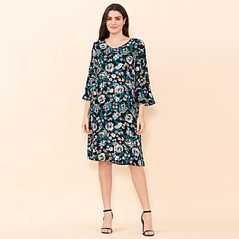 https://tjcuk.sirv.com/Products/75/9/7597513/TAMSY-Floral-Pattern-Womens-Midi-Dress-Black-Teal-and-Multi_7597513.jpg?w=342&h=342