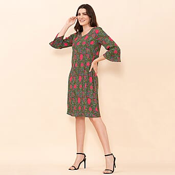 https://tjcuk.sirv.com/Products/75/9/7597526/TAMSY-Floral-Pattern-Womens-Midi-Dress-Green-and-Pink_7597526_3.jpg?w=342&h=342