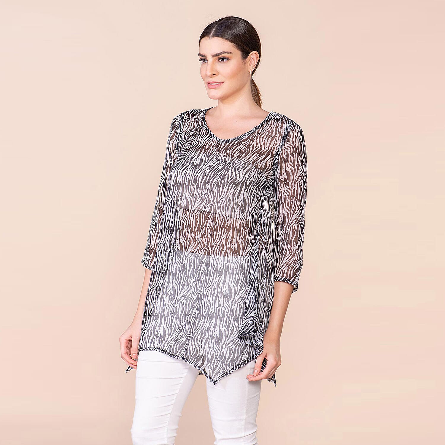 TAMSY Printed Top - Black & White