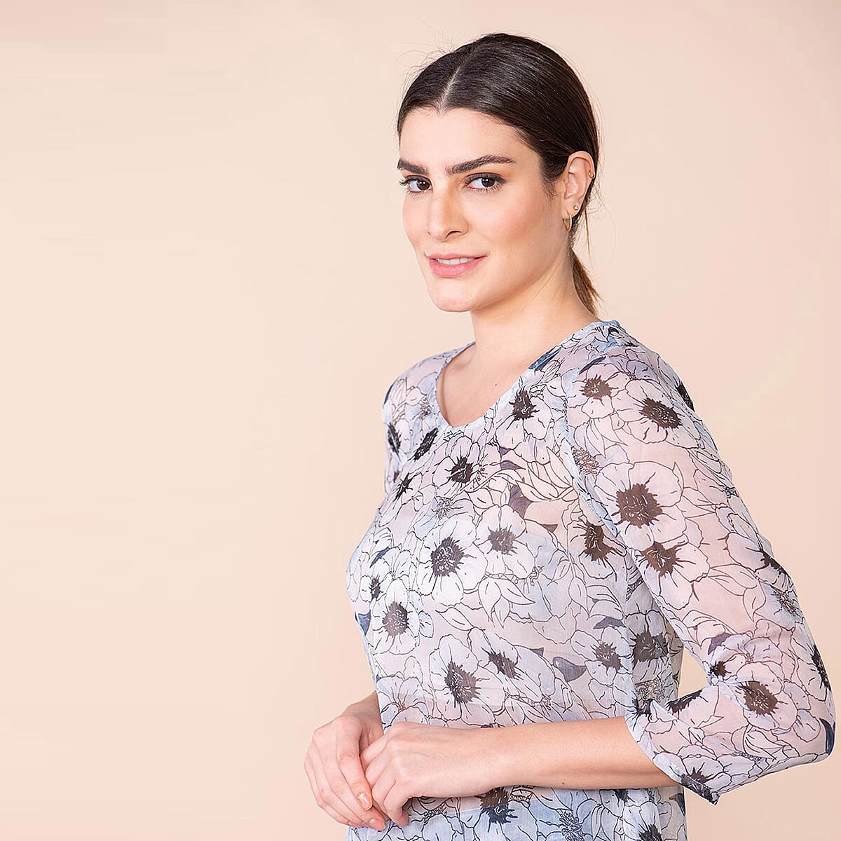 TAMSY Printed Top - Black & White