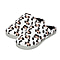 Leopard Pattern Memory Foam Home Slippers White and Black