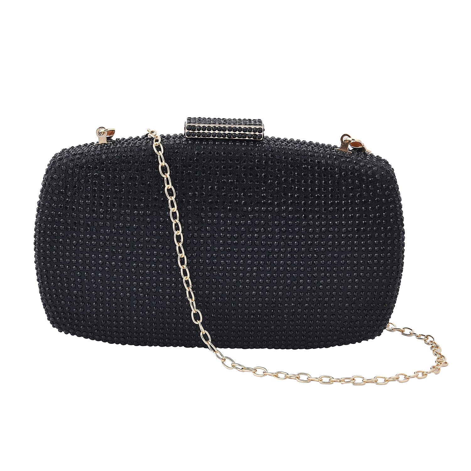 Black hard clutch bag cheap