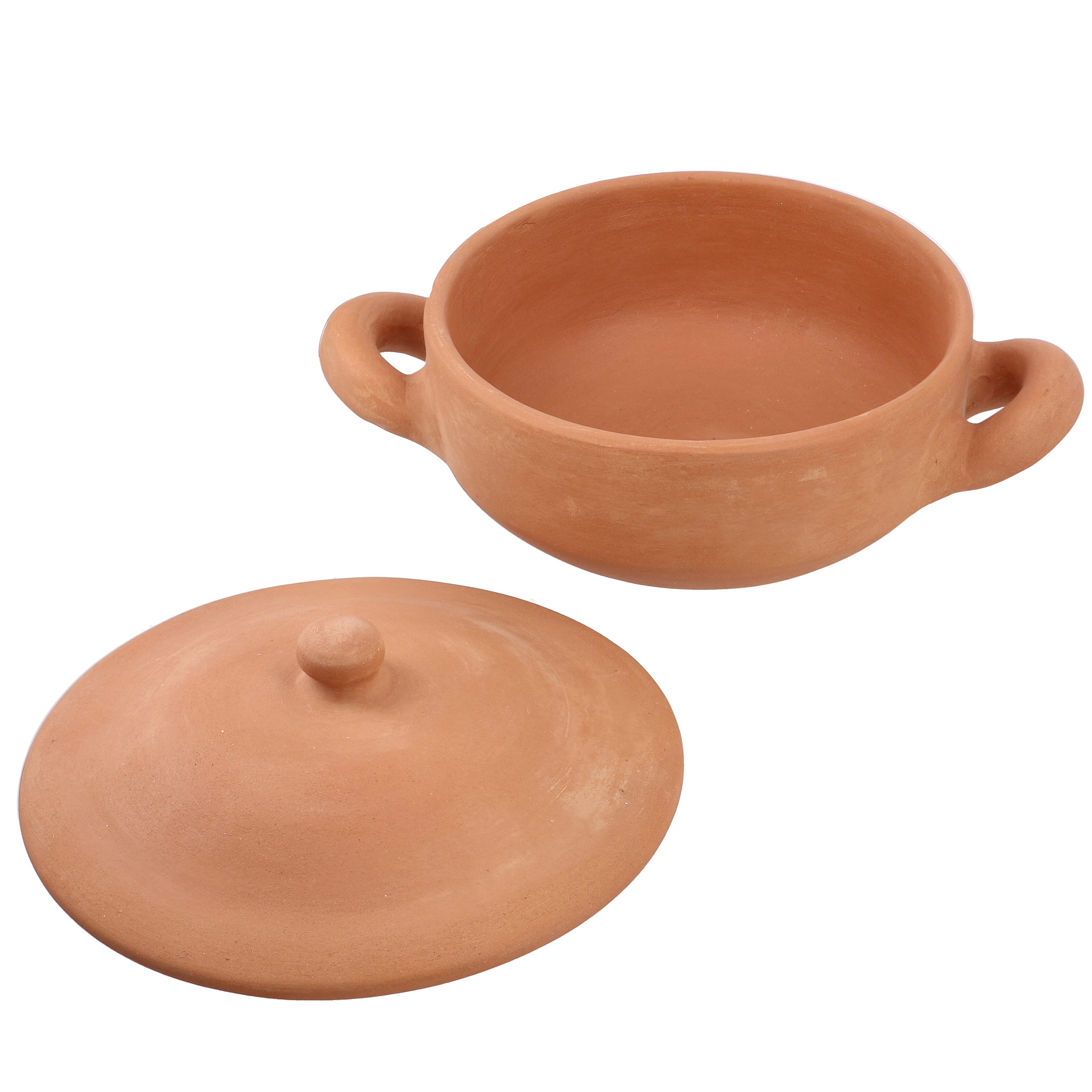 Handmade Terracotta Pot With Lid (Size 25x20x13 Cm)