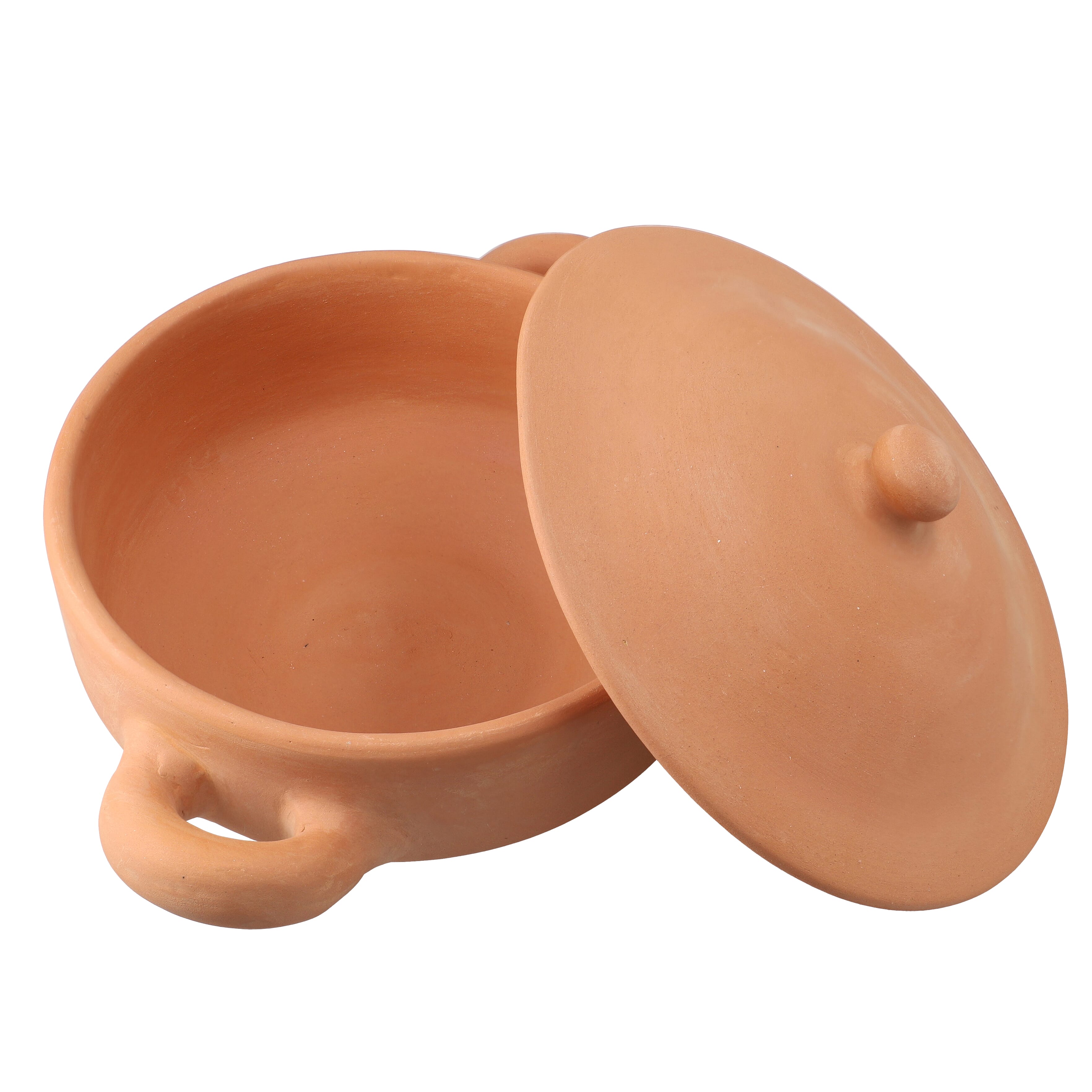 Handmade Terracotta Pot With Lid (Size 25x20x13 Cm)