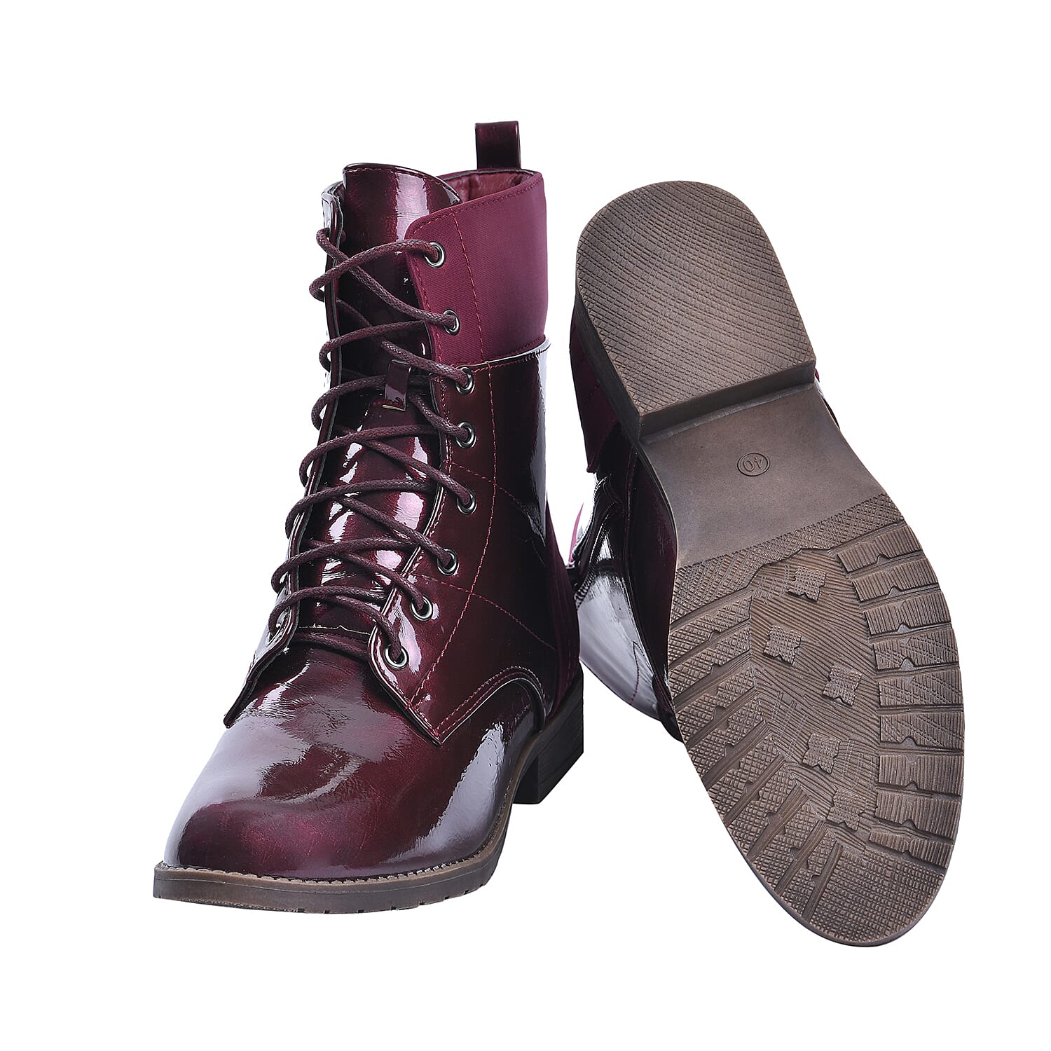 Snake Pattern Ankle Boots with Side Zipper - Black