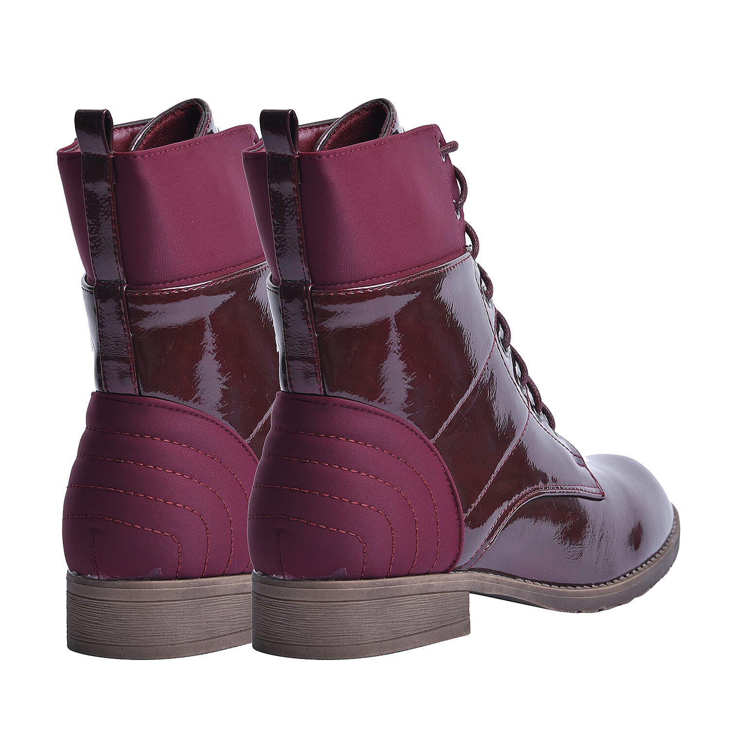 Snake Pattern Ankle Boots with Side Zipper - Black