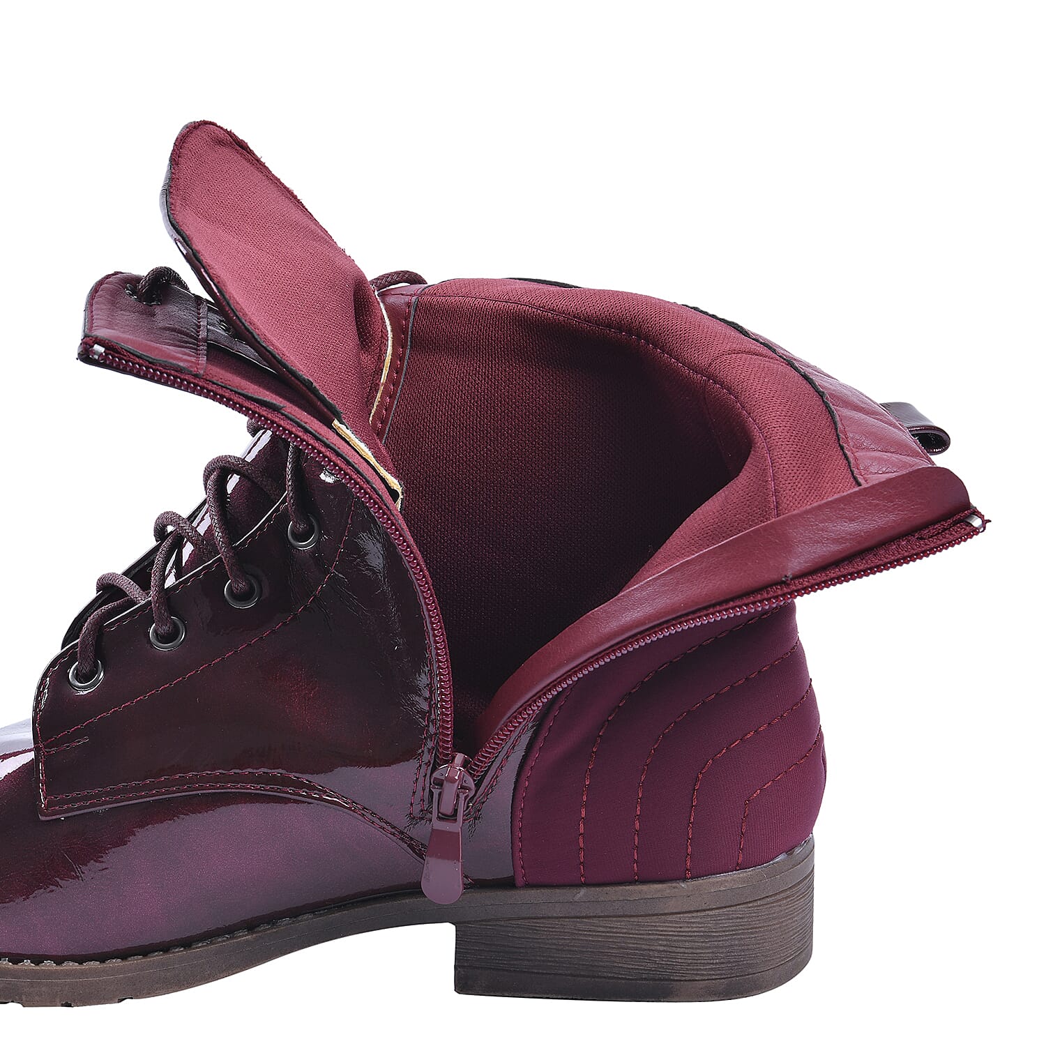 Snake Pattern Ankle Boots with Side Zipper - Black