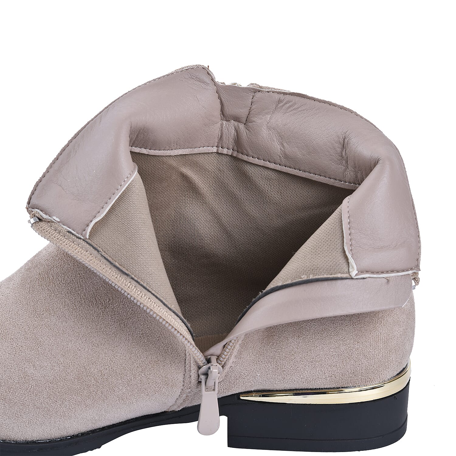 Ankle Boots with Side Zipper - Black