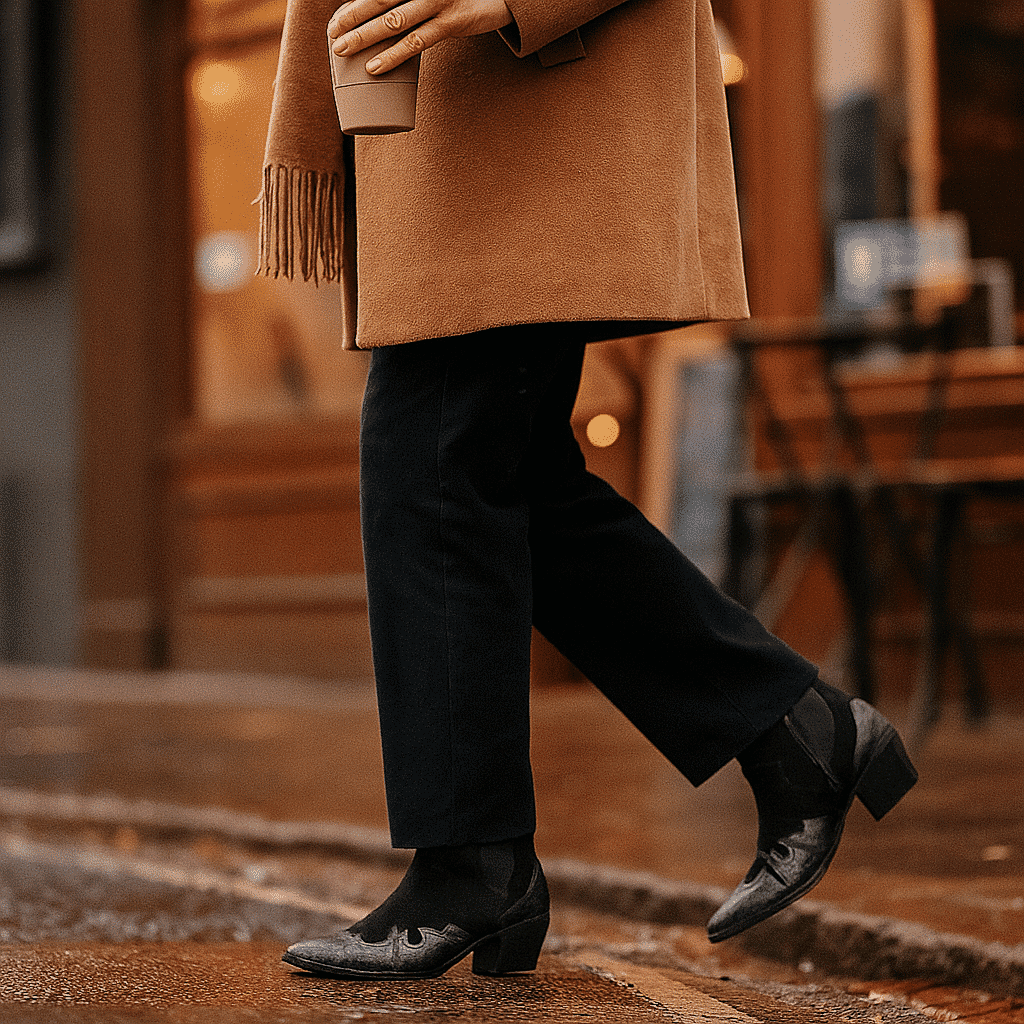 Snake Print Ankle Boots with Side Zipper - Black and Grey