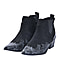 Snake Print Ankle Boots with Side Zipper - Black and Grey
