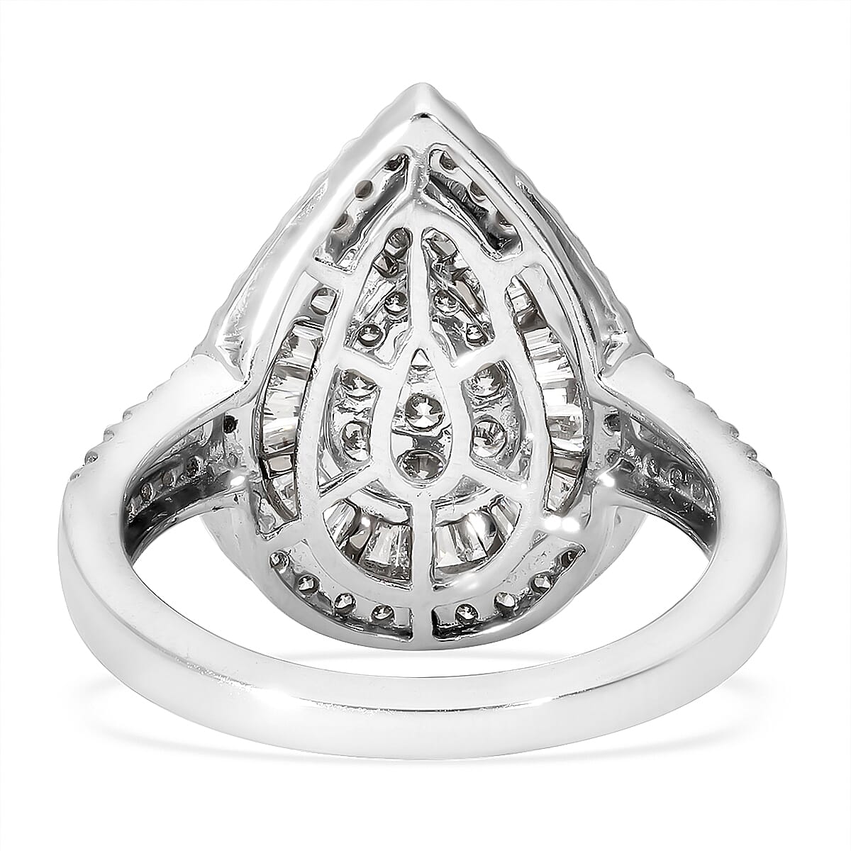 RHAPSODY 950 Platinum IGI Certified Diamond (VS-E-F) Ring 1.00 Ct, Platinum Wt 7.10 Gms.