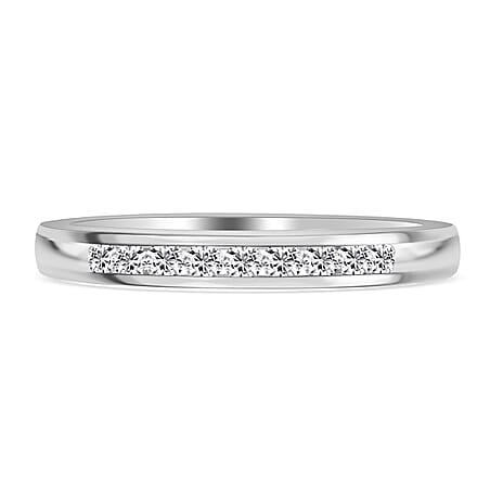 RHAPSODY 950 Platinum IGI Certified Diamond (VS-E-F) Half Eternity Ring 0.25 Ct.
