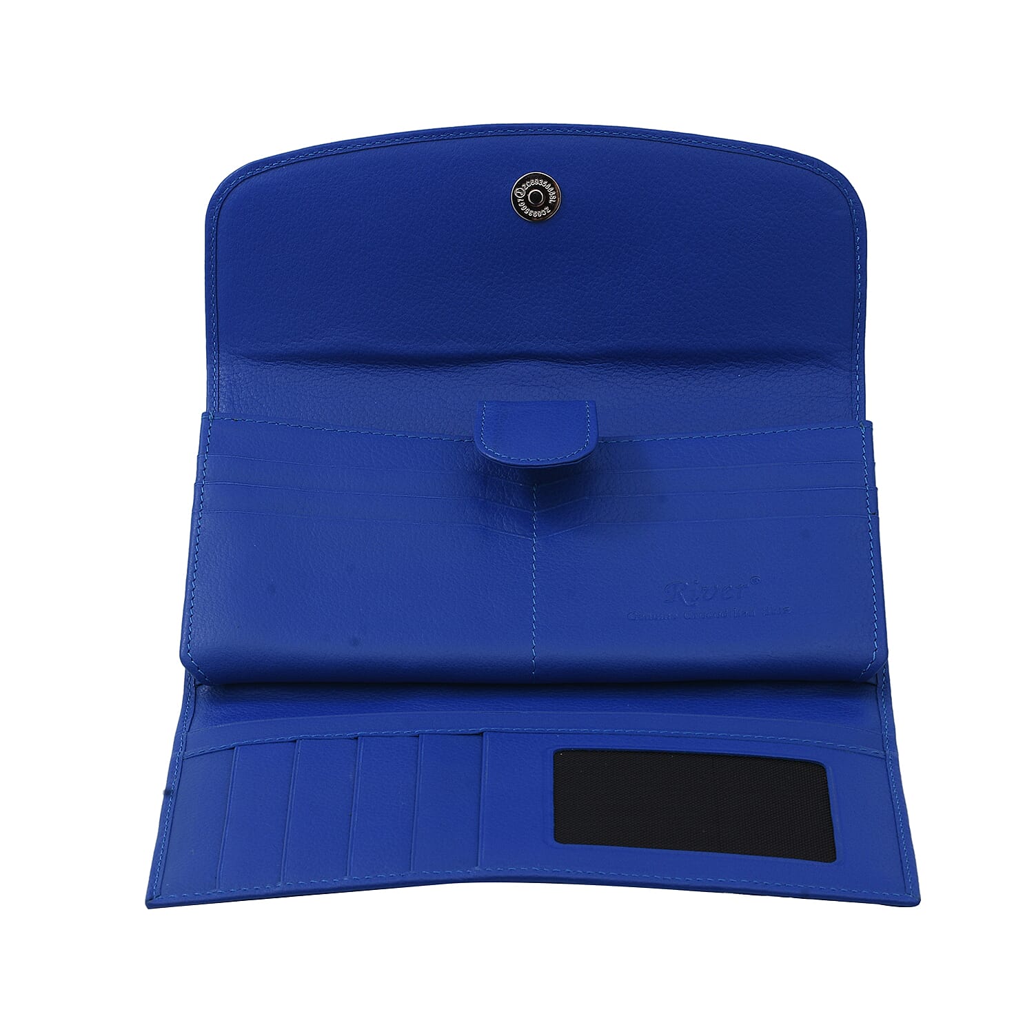 RIVER 100% Genuine Crocodile Leather Wallet with Magnetic Lock(19x10x3Cm) - Royal Blue