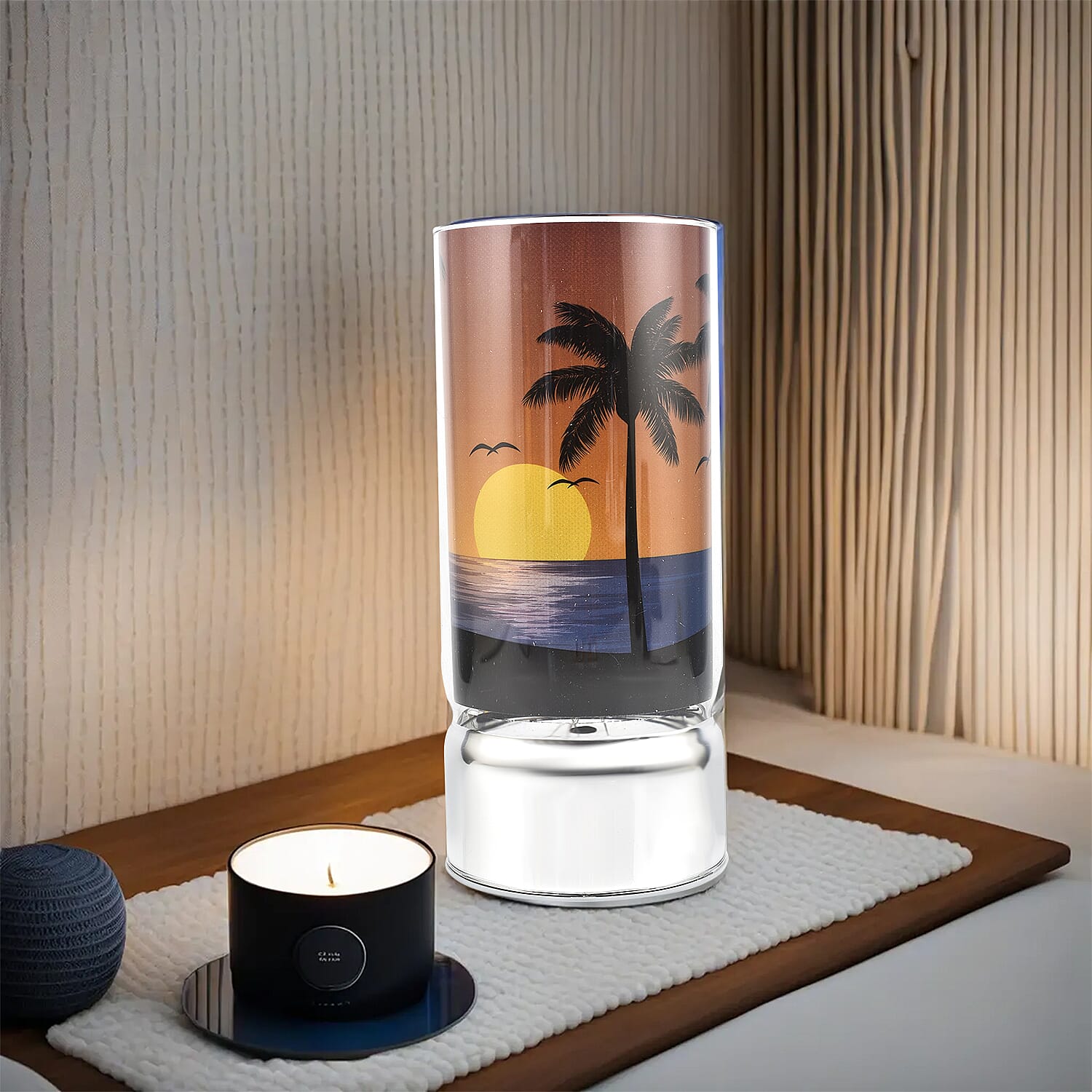 LED Tube Table Lamp (Battery Powered, 2 x AA Batteries (Not Included) - Sunset